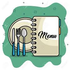 Restaurante Menú De Dibujos Animados Ilustración Vectorial Diseño Gráfico  Ilustraciones svg, vectoriales, clip art vectorizado libre de derechos.  Image 87901375